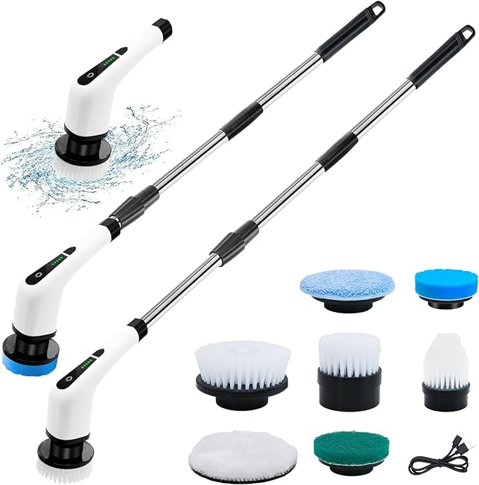 Electric Cleaning Brush with Interchangeable Heads — product image 6