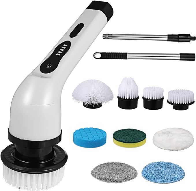 Electric Cleaning Brush with Interchangeable Heads — product image 7