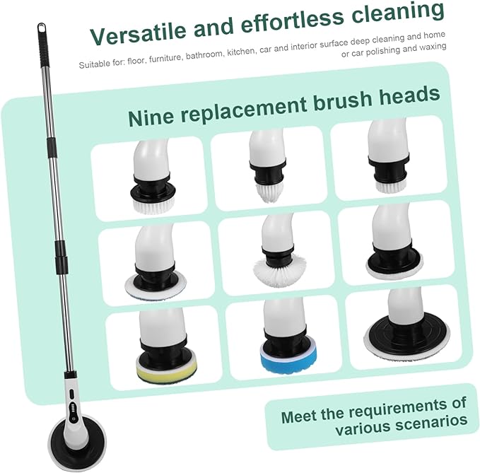Electric Cleaning Brush with Interchangeable Heads — product image 1