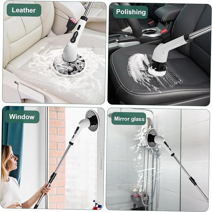 Electric Cleaning Brush with Interchangeable Heads — product image 2