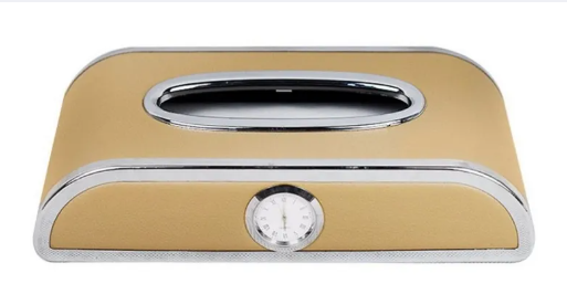 Tissue Box with Clock — product image 1